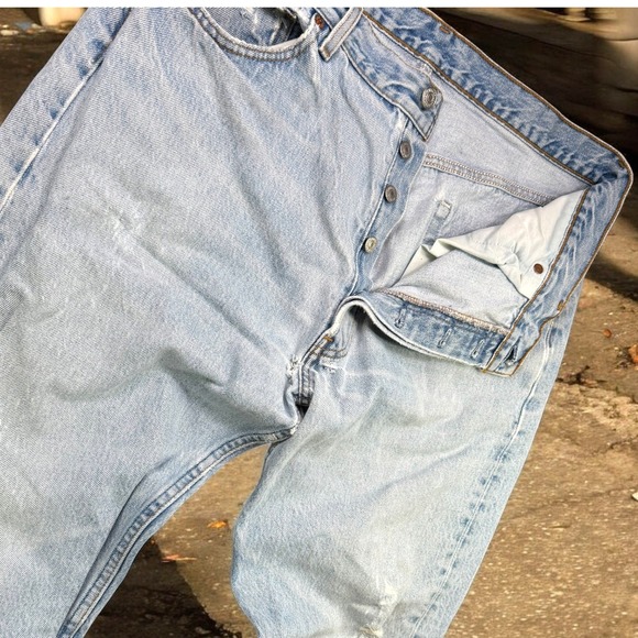 Levi's Other - Vintage Levis 501 Jeans Men 36x30 (34) Blue Made USA Button Fly Light Wash VTG